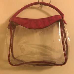 🔥$10Clear&Pink Utility cosmetic toiletry multi ba